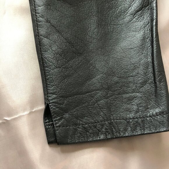 Black Nappa Vintage Leather Pants - Picture 8 of 8